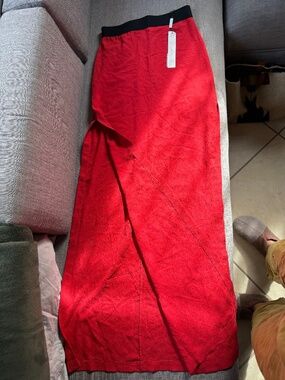 Yigal azrouel red crepe skirt